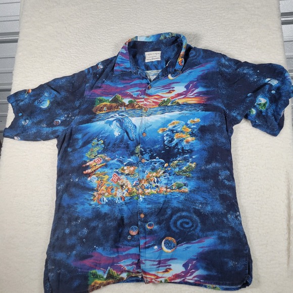 reyn spooner Other - Reyn Spooner Robert Lyn Nelson Shirt Mens L Blue Underwater Space Whale Reef